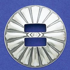 Stamped Round Slide-On Concho Disk 1-1/2"