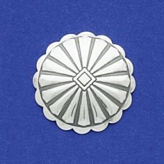 Stamped Scalloped Concho Disk 3/4"