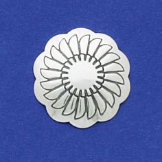 Stamped Scalloped Concho Disk 3/4"