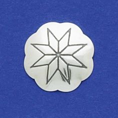 Stamped Scalloped Concho Disk 3/4"