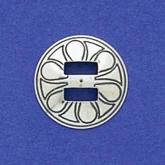 Stamped Round Slide-On Concho Disk 3/4"