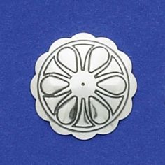 Stamped Scalloped Concho Disk 3/4"