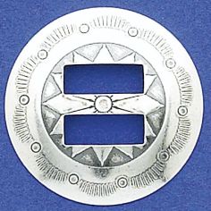 Stamped Round Slide-On Concho Disk 1-1/4"