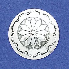 Stamped Round Concho Disk 1"
