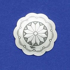 Stamped Scalloped Concho Disk 3/4"