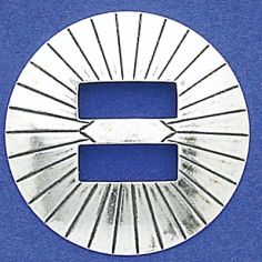 Stamped Round Slide-On Concho Disk 1-1/4"