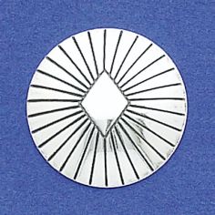 Stamped Round Concho Disk 1"