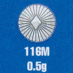 Stamped Round Mini Concho Disk 7/16"