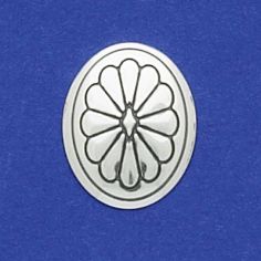 Stamped Oval Concho Disk 3/4"