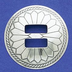 Stamped Round Slide-On Concho Disk 1-1/2"