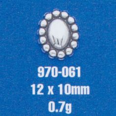 Stamped Oval Concho 12X10mm