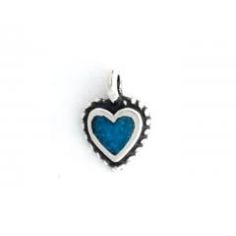 Heart w/Imitation Turquoise Inlay