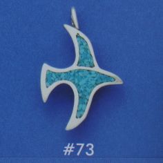 Eagle w/ Imitation Turquoise Inlay