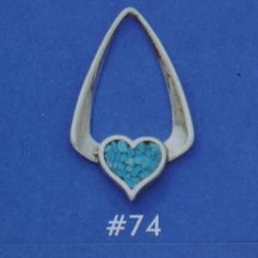 Heart w/ Imitation Turquoise Inlay