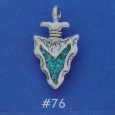 Arrowhead w/ Imitation Turquoise Inlay