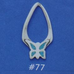 Butterfly w/ Imitation Turquoise Inlay