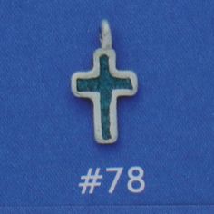 Cross w/ Imitation Turquoise Inlay