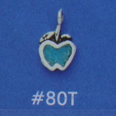 Apple w/ Imitation Turquoise Inlay