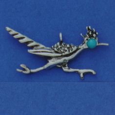 Roadrunner w/ Imitation Turquoise Inlay Eye