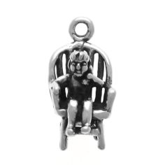 Child in Chair Talking on Phone
