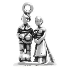 Pilgrim w/ Wife & Pumpkin