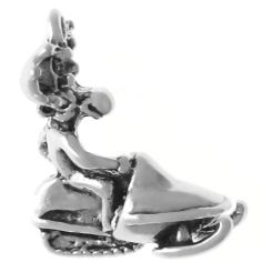 Moose on Snow Mobile