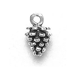 Sterling Silver Pine Cone Charm; Sunwest Silver Co Inc