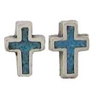 Cross, Turquoise Inlay Earrings