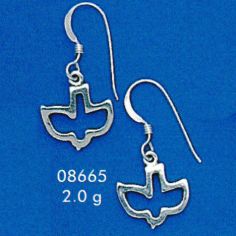 Punched Out Dove Earings