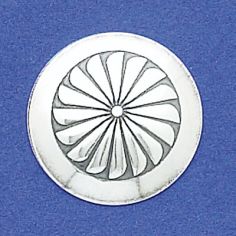 Stamped Round Concho Disk 1"