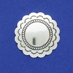 Stamped Scalloped Concho Disk 3/4"