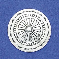 Stamped Round Concho Disk 1"