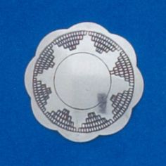 Stamped Scalloped Concho Disk 3/4"