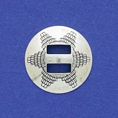 Stamped Round Slide-On Concho Disk 3/4"