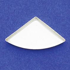 19X19mm Fan Shape Bezel Cup Plain