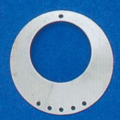 Stamped Earring Domed Hoop 7/8"  5 Hole
