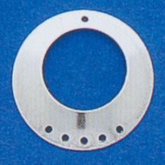 Stamped Earring Domed Hoop 3/4"  5 Hole