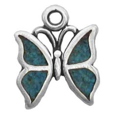 Butterfly Turquoise Inlay Pendant