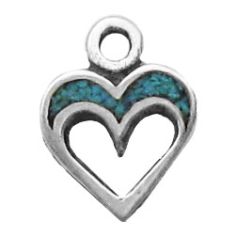 Heart, Turquoise Inlay Pendant