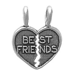 Best Friends Heart Charm