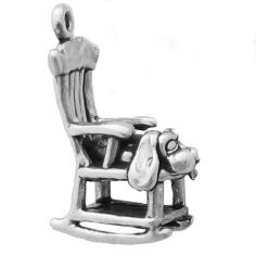 Basset Hound in Rocking Chair Charm