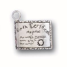 Birth Certificate Charm