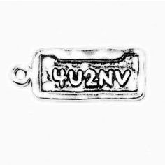 4U2NV Vanity Plate Text Charm