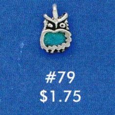 Owl w/ Imitation Turquoise Inlay