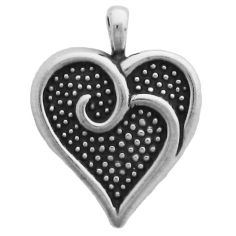 Heart with Scroll Pendant