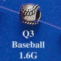 Baseball Spacer Bead