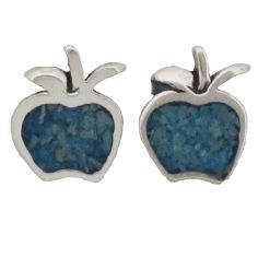 Apple, Turquoise Inlay Earrings