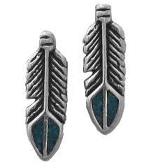 Feather, Inlay Earrings
