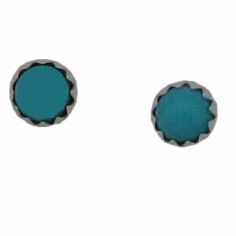 Turquoise Dot 4mm Earrings