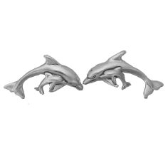 Dolphin with Calf Earrings